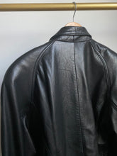 Load image into Gallery viewer, Black Leather Jacket bomber style
