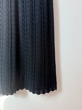 Load image into Gallery viewer, 1970&#39;s Black scalloped Skirt
