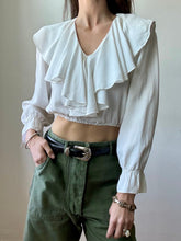 Load image into Gallery viewer, Re-worked ruffled neckline  blouse
