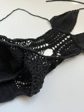 Load image into Gallery viewer, 1970&#39;s black crochet swim / bodysuit

