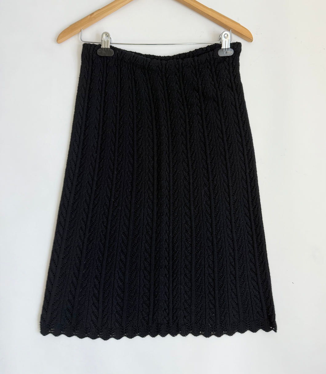 1970's Black scalloped Skirt