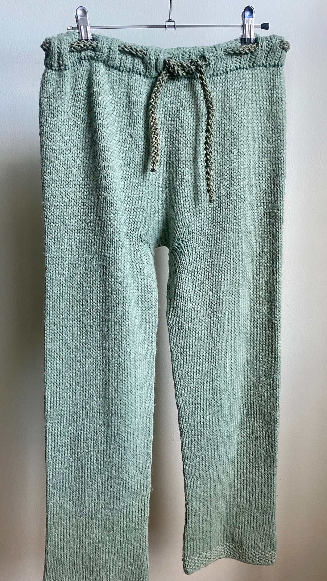 Knit Pants: Mint green