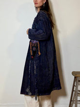Load image into Gallery viewer, Bohemian patchwork indigo coat
