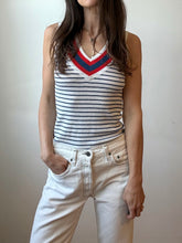 Load image into Gallery viewer, Red white &amp; blue striped tank
