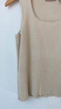 Load image into Gallery viewer, Tan scoop neck top
