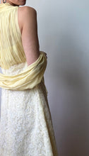 Load image into Gallery viewer, Butter yellow dress with scarf shawl
