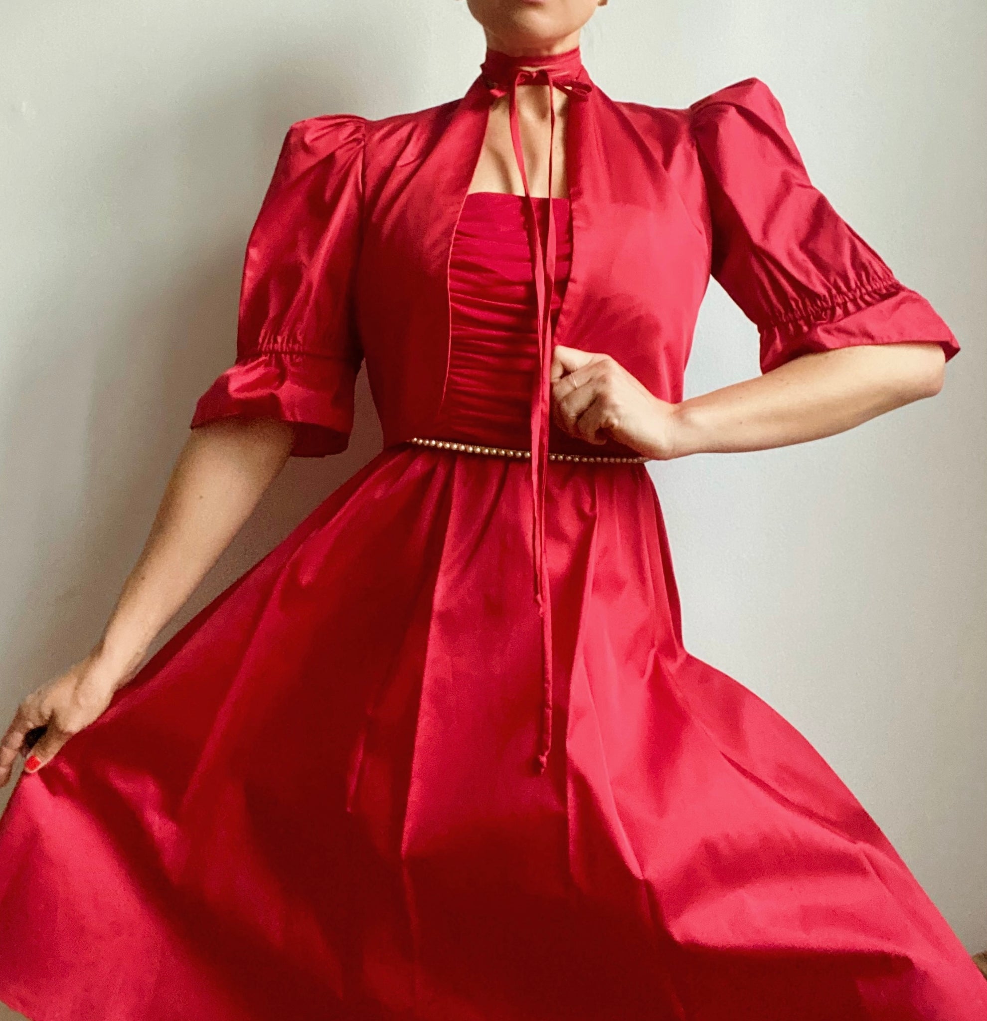 Late 1970s dress & matching bolero Harbinger Vintage Late 1970s dress & matching bolero Harbinger Vintage
