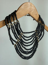 Load image into Gallery viewer, Black beaded necklace
