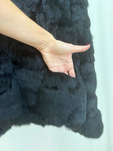 Load image into Gallery viewer, Black rabbit fur coat
