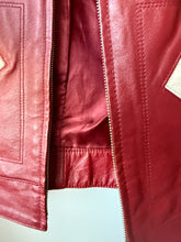 Load image into Gallery viewer, Red leather jacket
