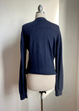 Load image into Gallery viewer, Navy Blue Button Down Sweater
