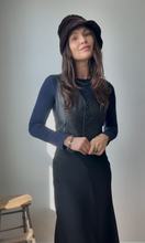 Load image into Gallery viewer, Black leather vest
