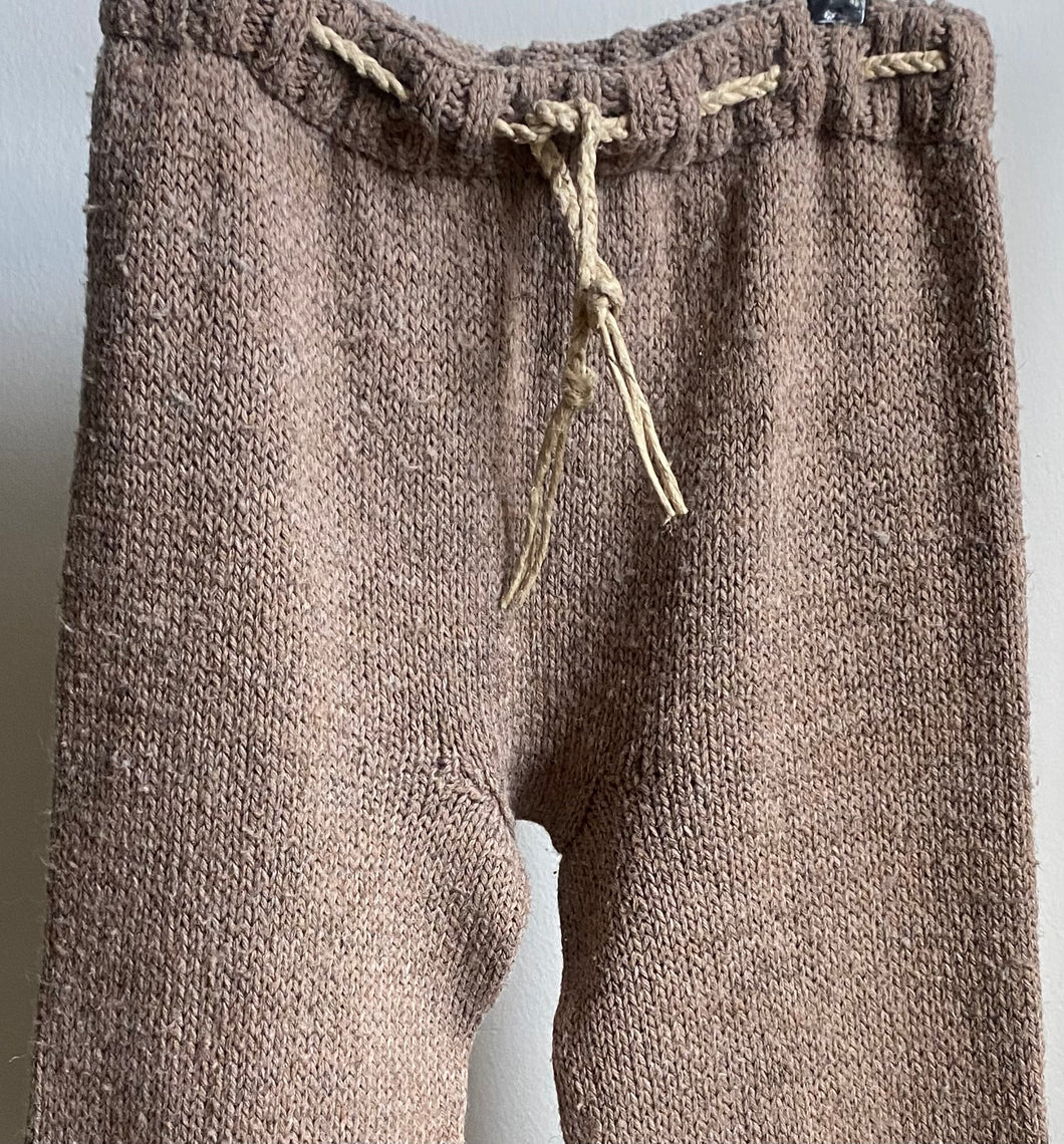 Knit Pants: Tan