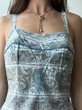Load image into Gallery viewer, Paisley blue romper
