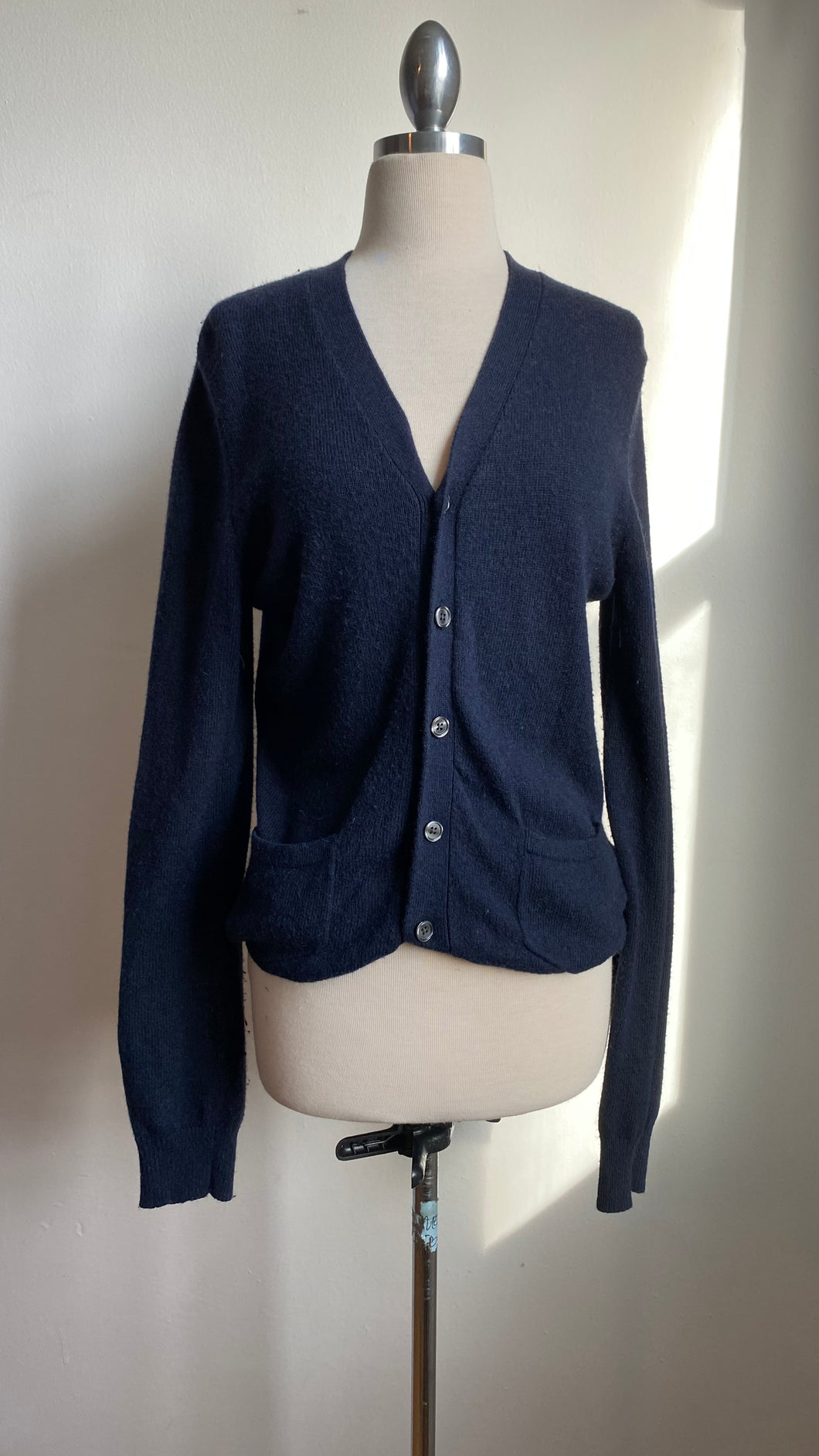 Navy Blue Button Down Sweater