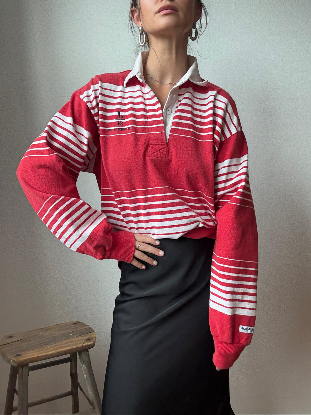 Red and white Rugby Polo