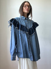 Load image into Gallery viewer, Jean Shirt with Trim
