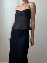 Load image into Gallery viewer, 1970's Black scalloped Skirt
