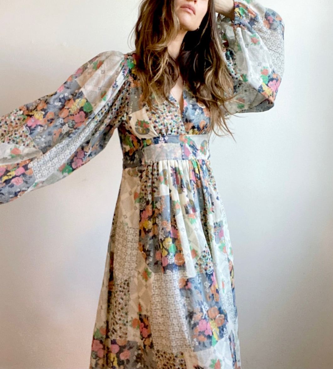 Printed Bell Sleeve Dress