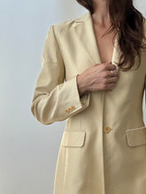Load image into Gallery viewer, Silk longline blazer coat
