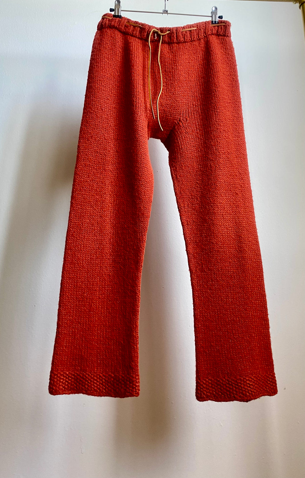 Knit Pants - Burnt Orange