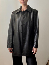 Load image into Gallery viewer, Black Leather coat
