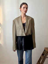 Load image into Gallery viewer, Reworked Oscar de la Renta cropped blazer
