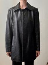 Load image into Gallery viewer, Black Leather coat
