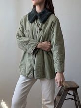 Load image into Gallery viewer, reworked vintage coat with fur collar
