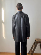 Load image into Gallery viewer, Black Leather coat
