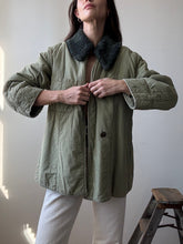 Load image into Gallery viewer, reworked vintage coat with fur collar
