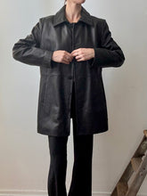 Load image into Gallery viewer, Black Leather coat
