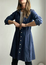 Load image into Gallery viewer, 1970&#39;s Navy Utility Dress / Jacket
