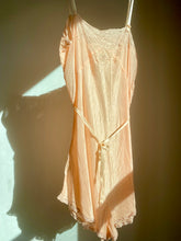 Load image into Gallery viewer, 1930’s Peach Silk &amp; Lace Romper
