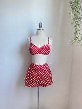 Load image into Gallery viewer, 1950&#39;s Red and White Polka Dot Bikini
