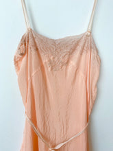 Load image into Gallery viewer, 1930’s Peach Silk &amp; Lace Romper
