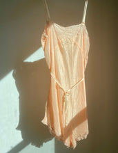 Load image into Gallery viewer, 1930’s Peach Silk &amp; Lace Romper
