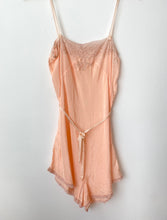 Load image into Gallery viewer, 1930’s Peach Silk &amp; Lace Romper
