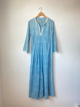 Load image into Gallery viewer, 1960s Indigo and crochet Maxi Dress
