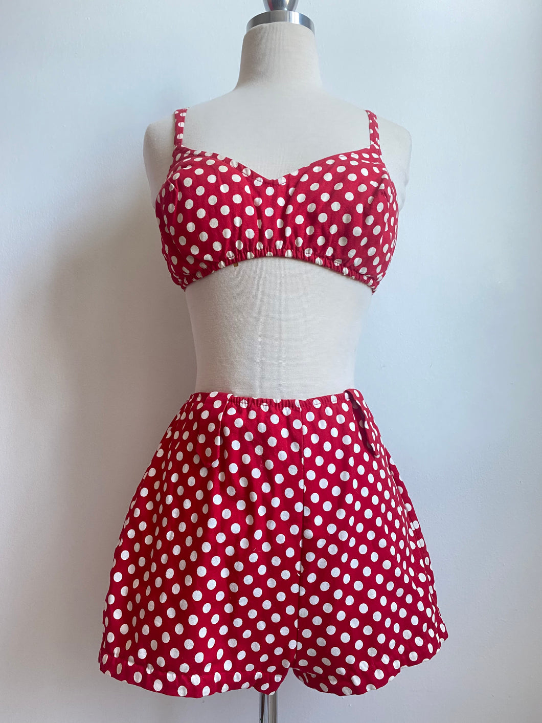 1950's Red and White Polka Dot Bikini