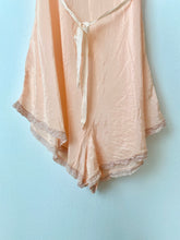 Load image into Gallery viewer, 1930’s Peach Silk &amp; Lace Romper
