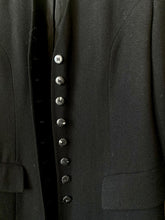 Load image into Gallery viewer, Black Fitted Button up Coat
