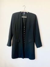 Load image into Gallery viewer, Black Fitted Button up Coat
